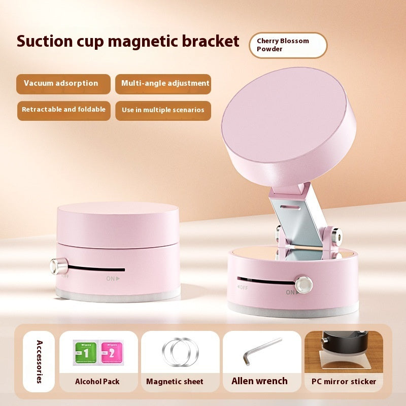 Magnetic Vacuum Car Phone Holder — Foldable, Hands-Free Mount