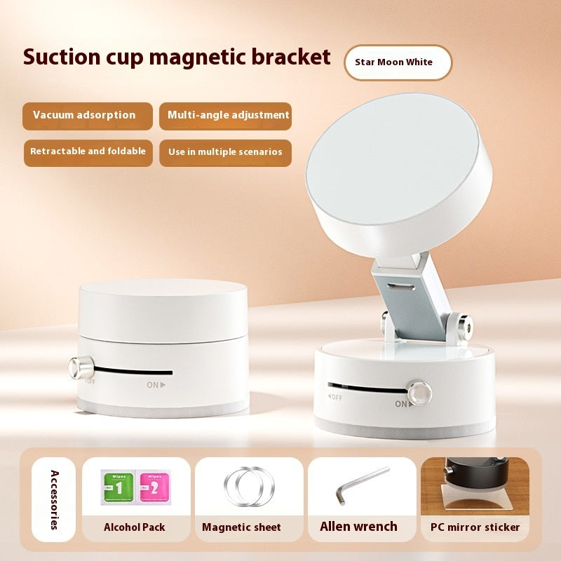 Magnetic Vacuum Car Phone Holder — Foldable, Hands-Free Mount