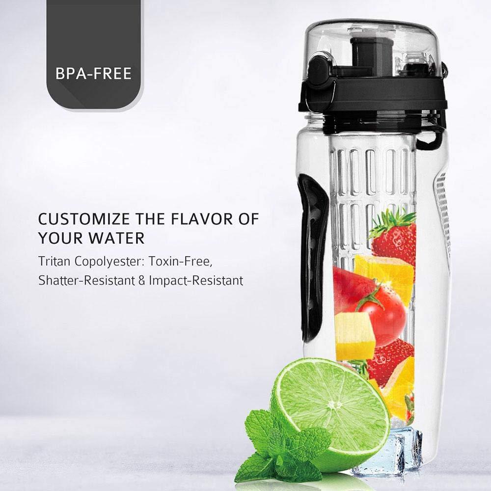 32oz Fruit Infuser Water Bottle — BPA Free, Leakproof