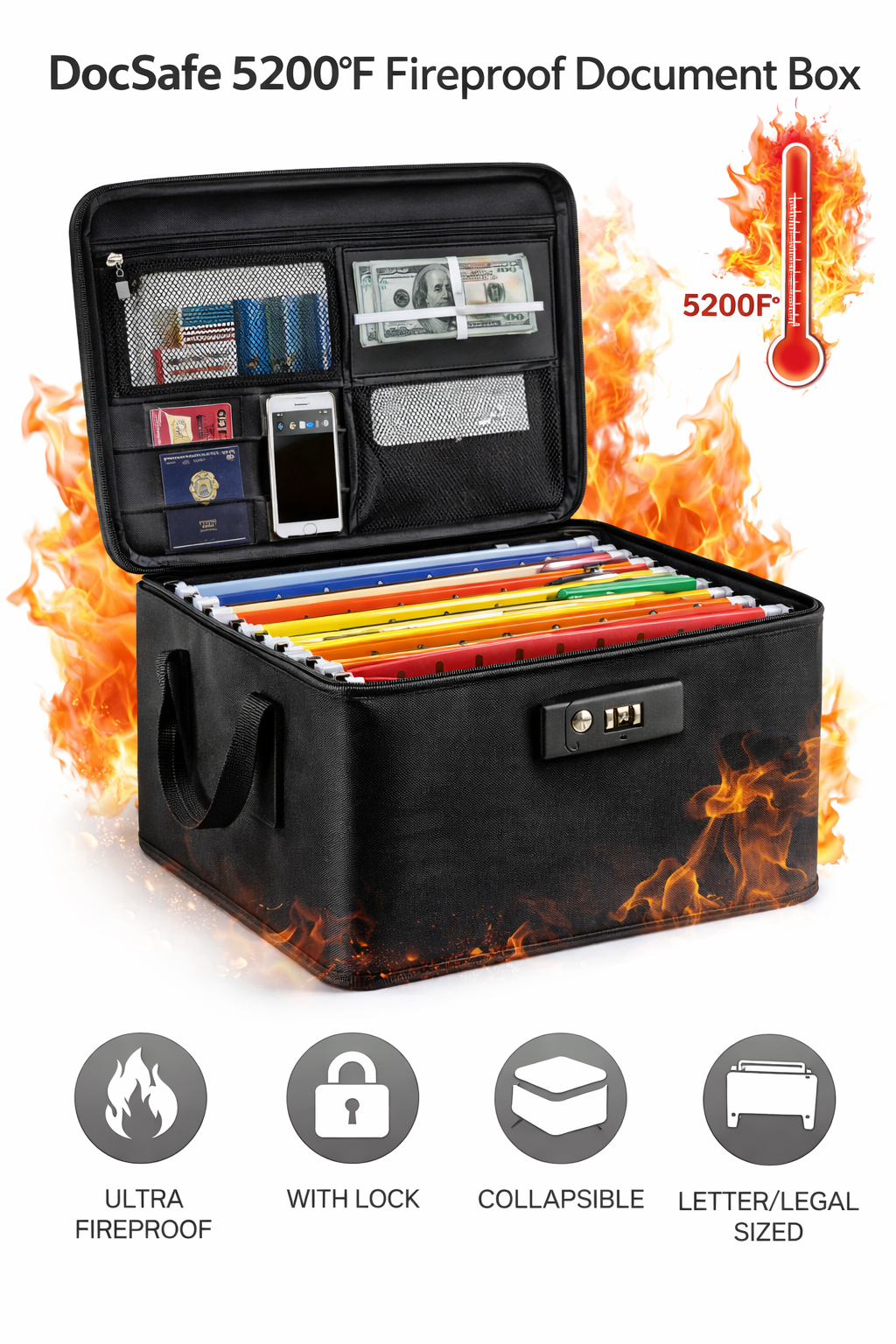 DOCSAFE Fire Proof File Organizer